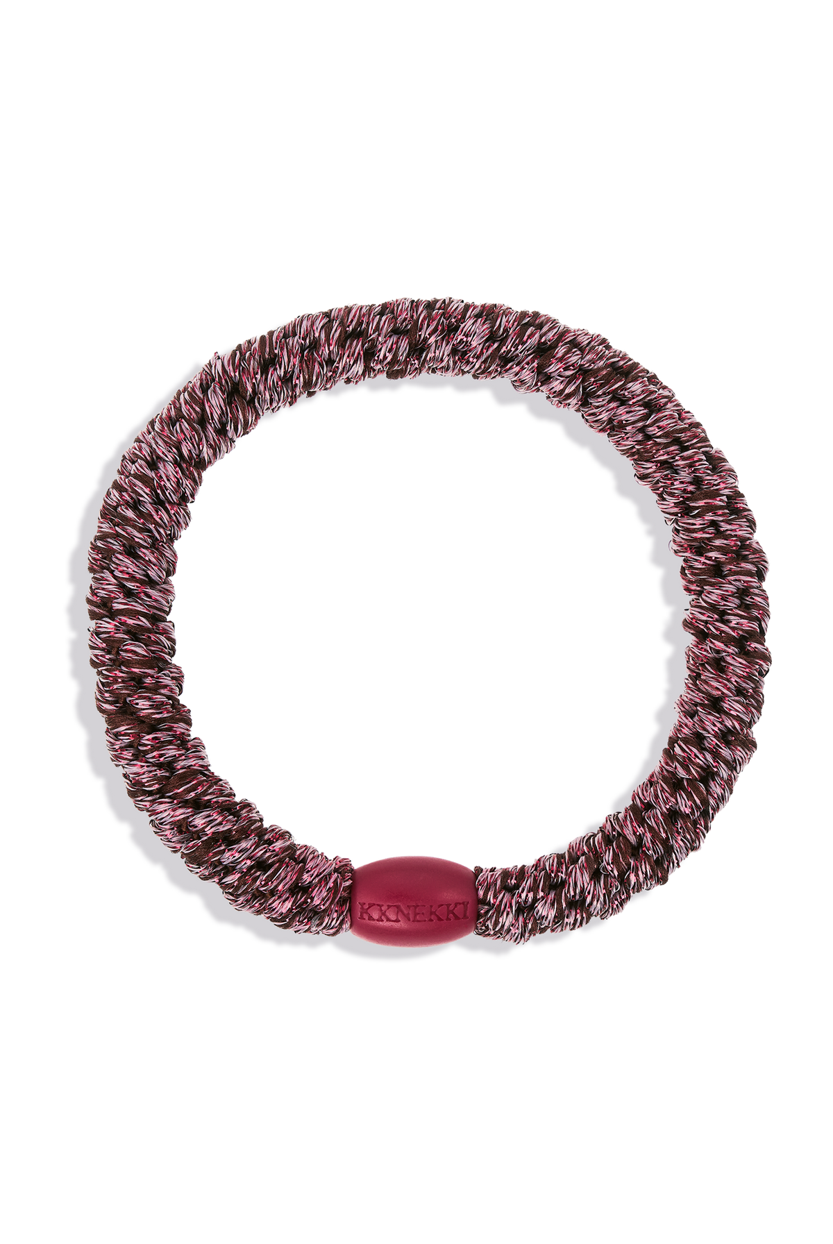 Goma de pelo KKNEKKI Rosewood Glitter rosa palo con brillo