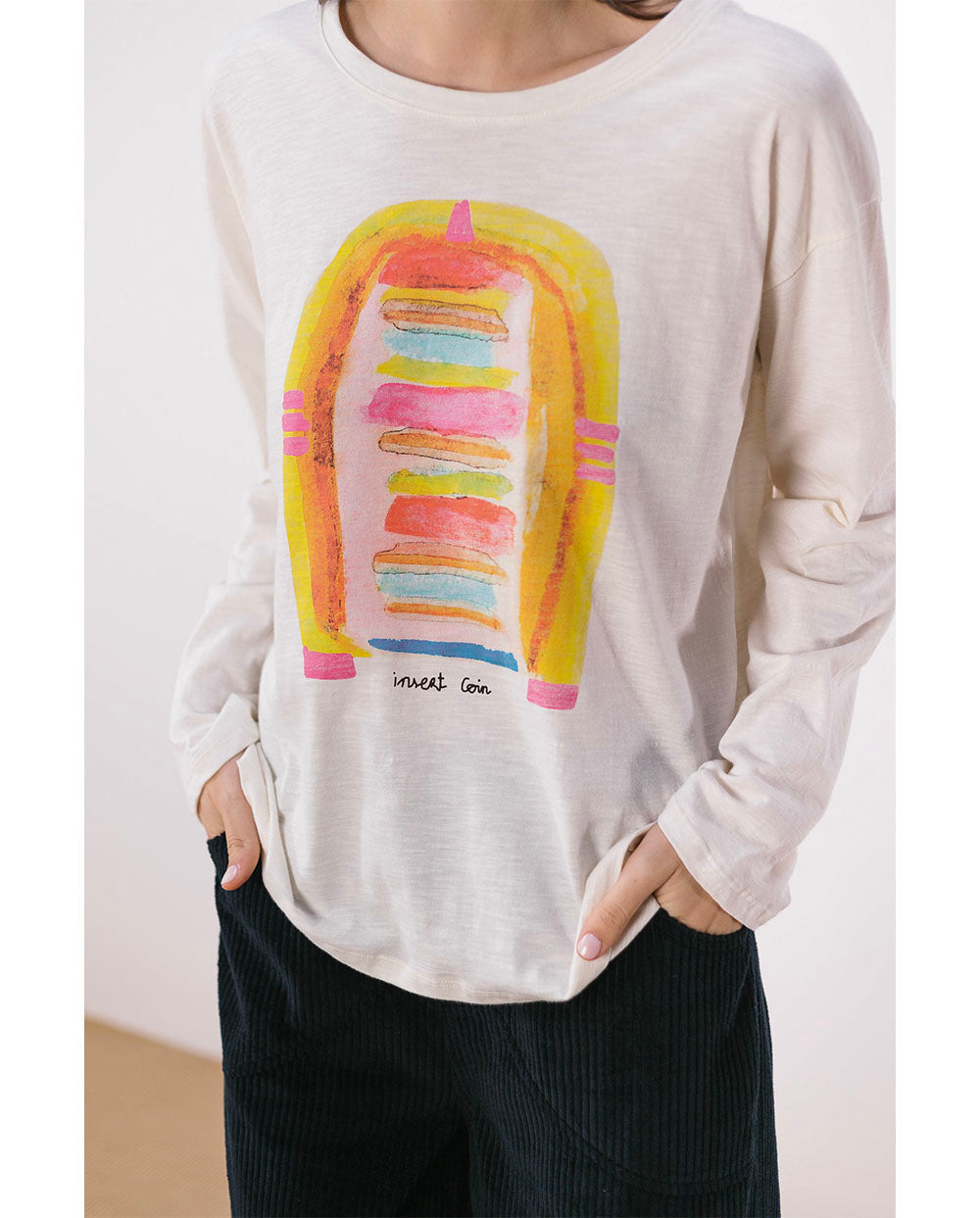 Camiseta Pan Producto Básico Jugbox cruda – vista 1
