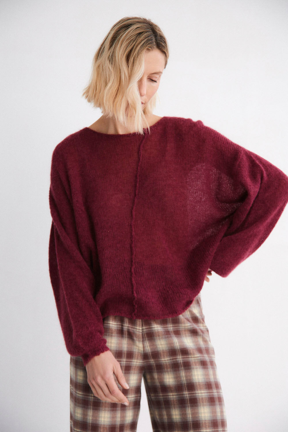 Jersey oversize Mus & Bombon Lumen fucsia – vista 1