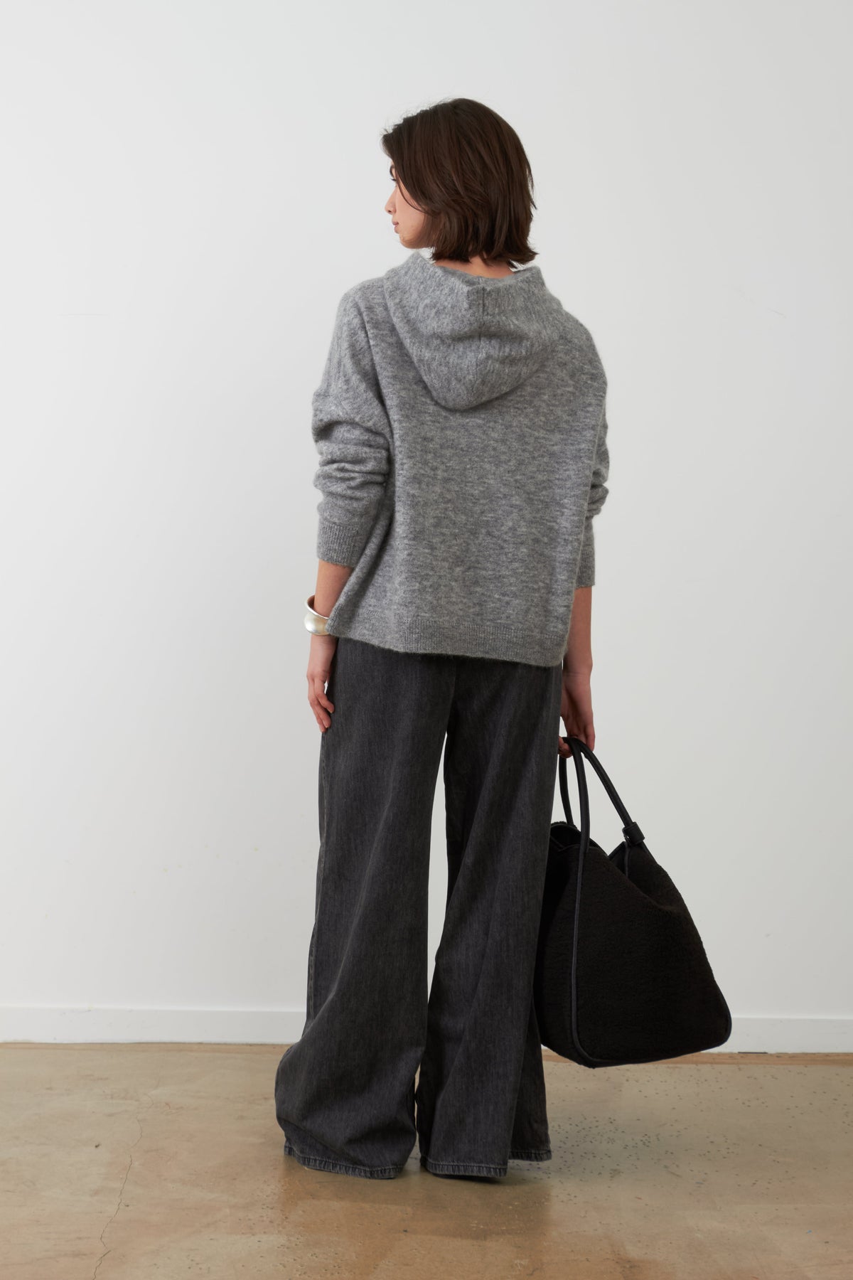 Jersey Orfeo Paris Farrah con capucha gris jaspeado