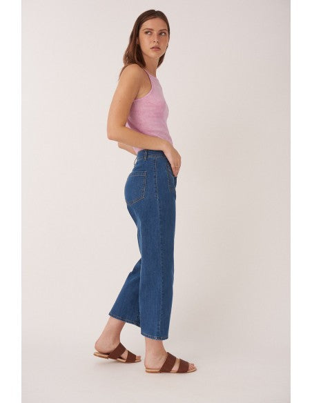 Pantalón Designers society vaquero efecto pierna ancha