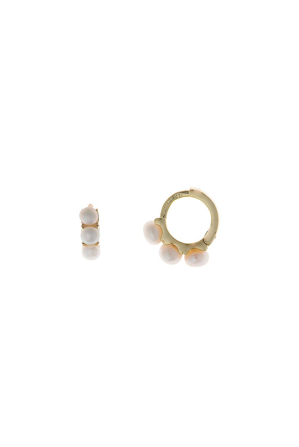 Pendientes salvatore plata tipo criolla con perlas