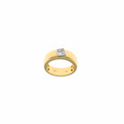 Anillo SALVATORE PLATA realizado chapado dorado y circonita
