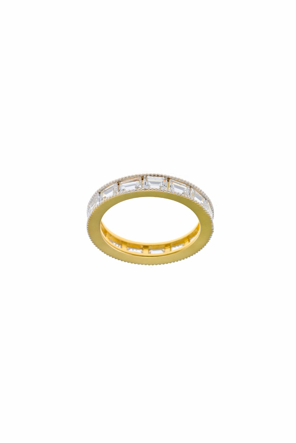 Anillo salvatore plata con circonitas forma baguette