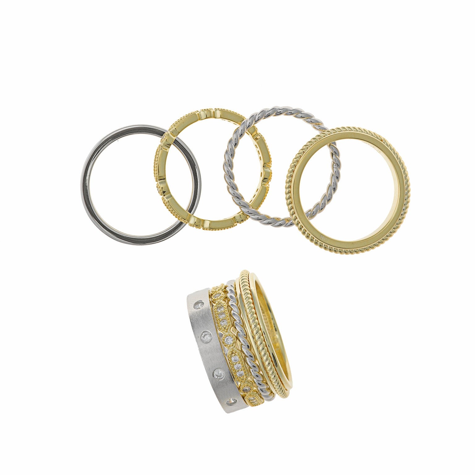 Anillo salvatore plata cuatro diferentes