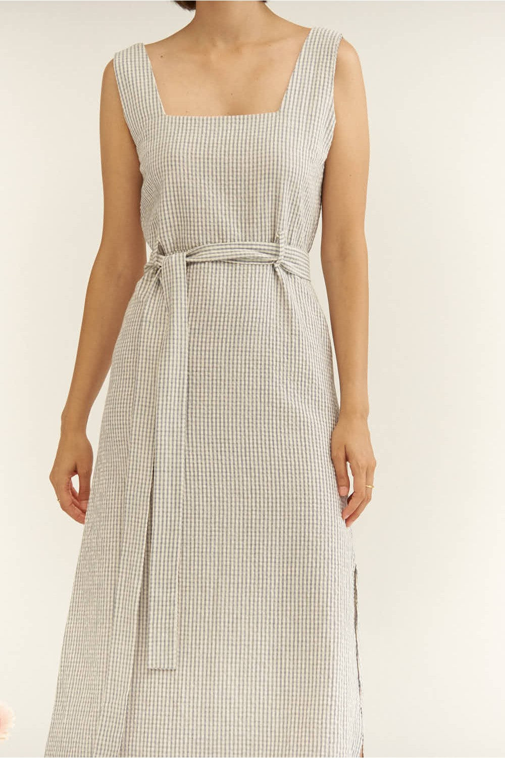 Vestido mus&bombon jolo con estampado vichy en azul