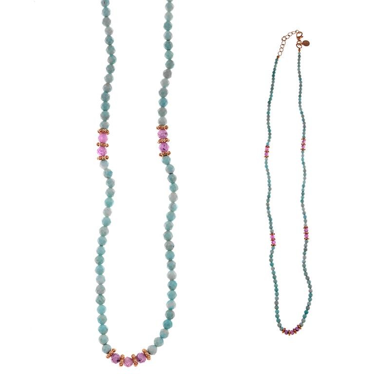 Collar salvatore plata de piedras naturales