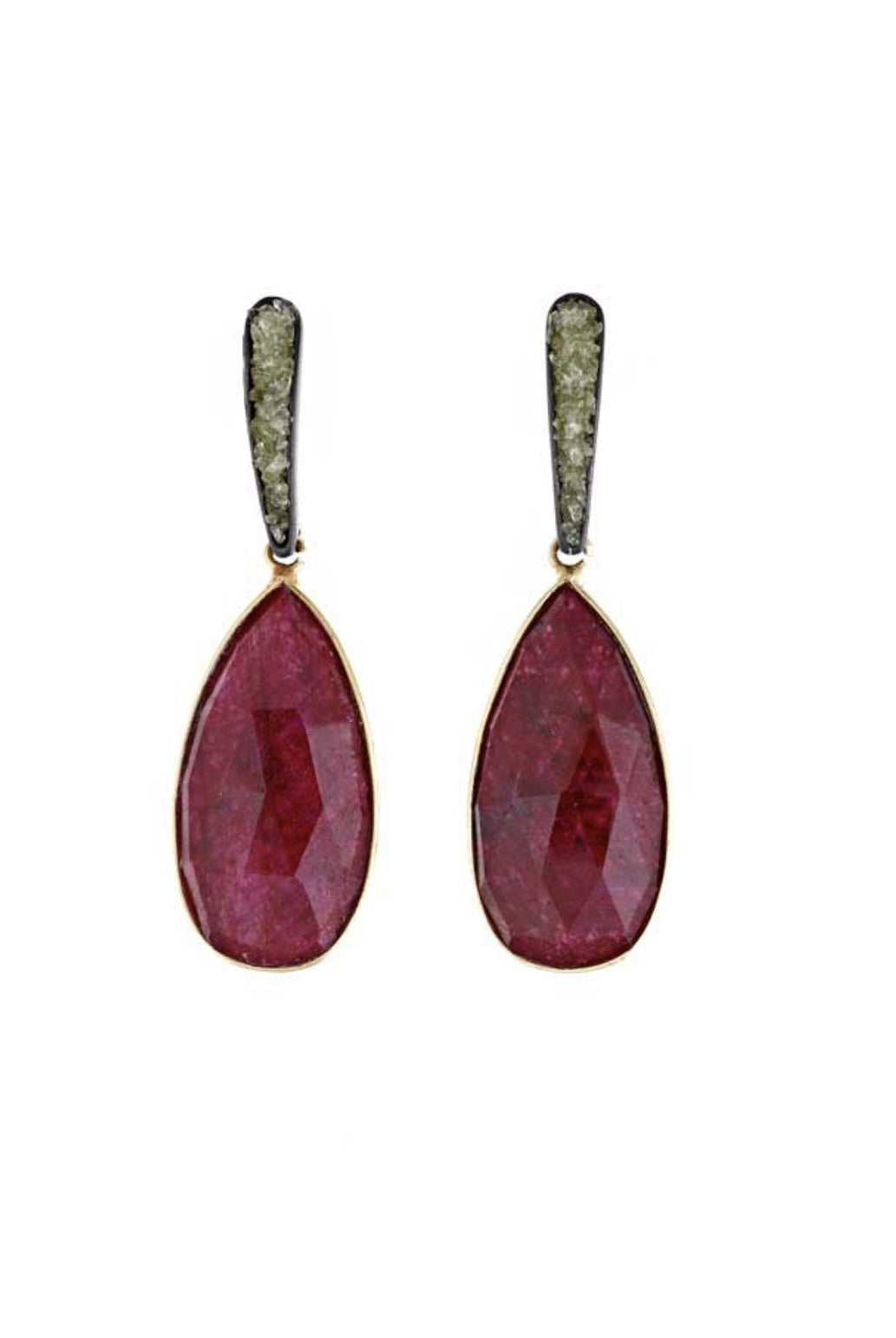 Pendientes salvatore plata con piedras naturales