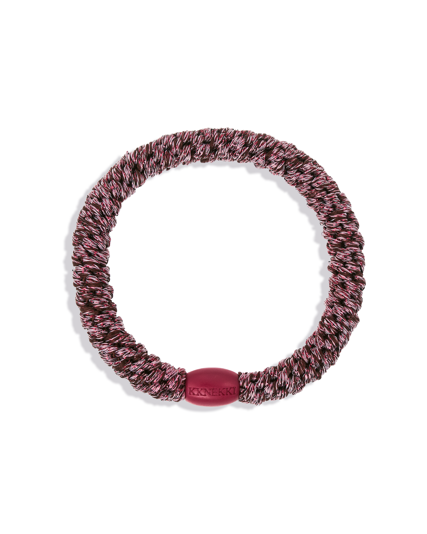 Goma de pelo KKNEKKI Rosewood Glitter rosa palo con brillo