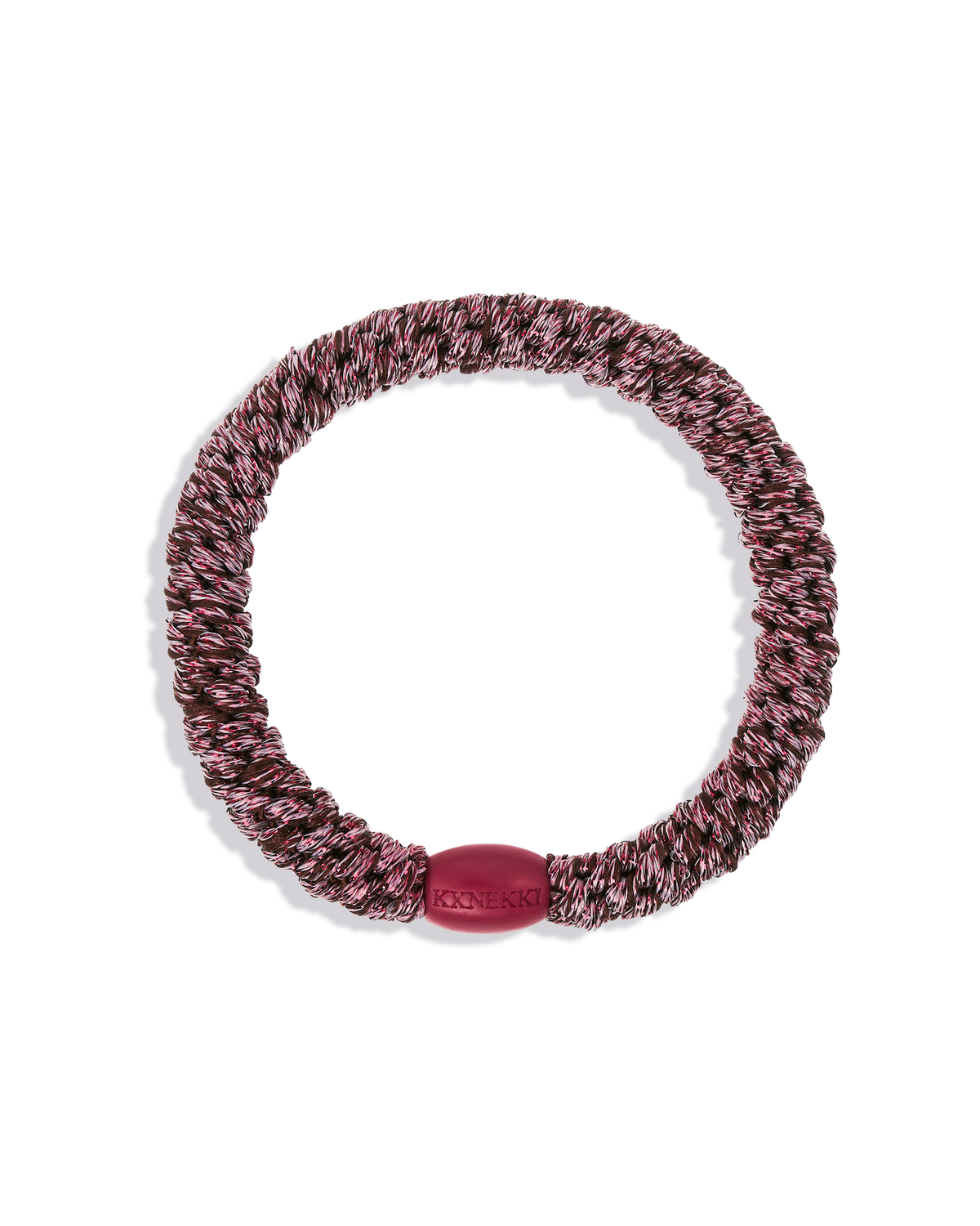 Goma de pelo KKNEKKI Rosewood Glitter rosa palo con brillo