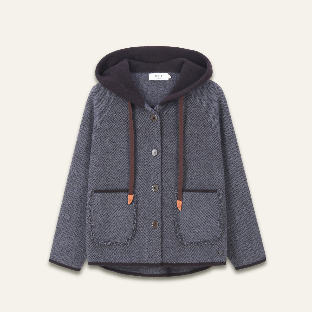 Chaqueta Orfeo Paris Briseis con capucha carbón