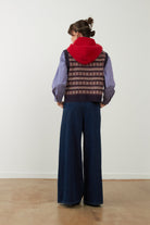 Chaleco de punto Orfeo Paris Aliena jacquard azul marino
