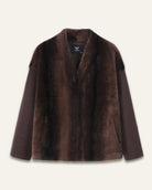 Chaqueta con pelo Orfeo Paris Yana chocolate