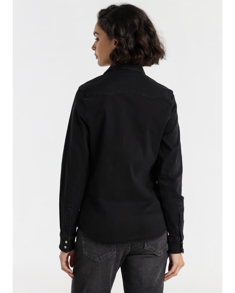 Camisa Lois Presley Cora negro intenso – vista 3
