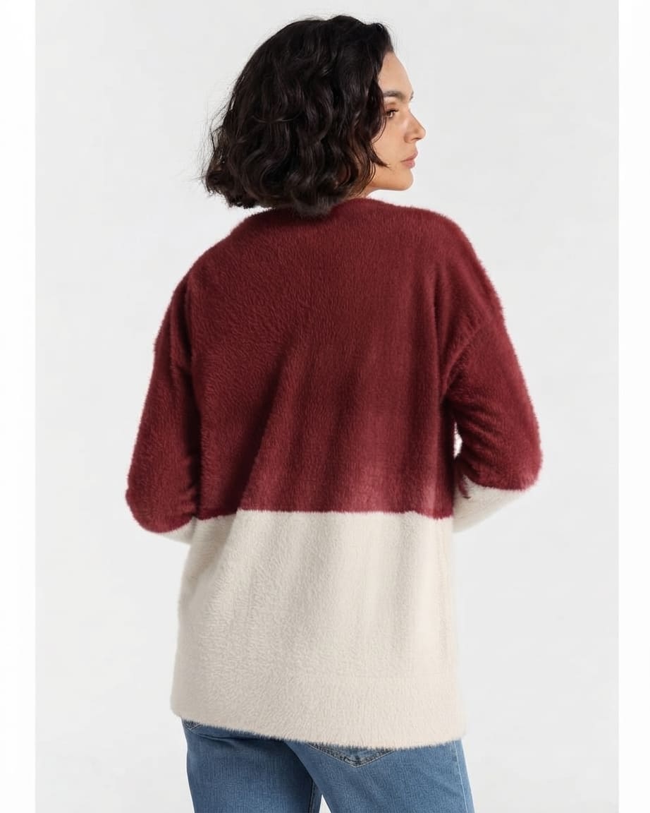 Cárdigan Lois Agate Bay bicolor – vista 2