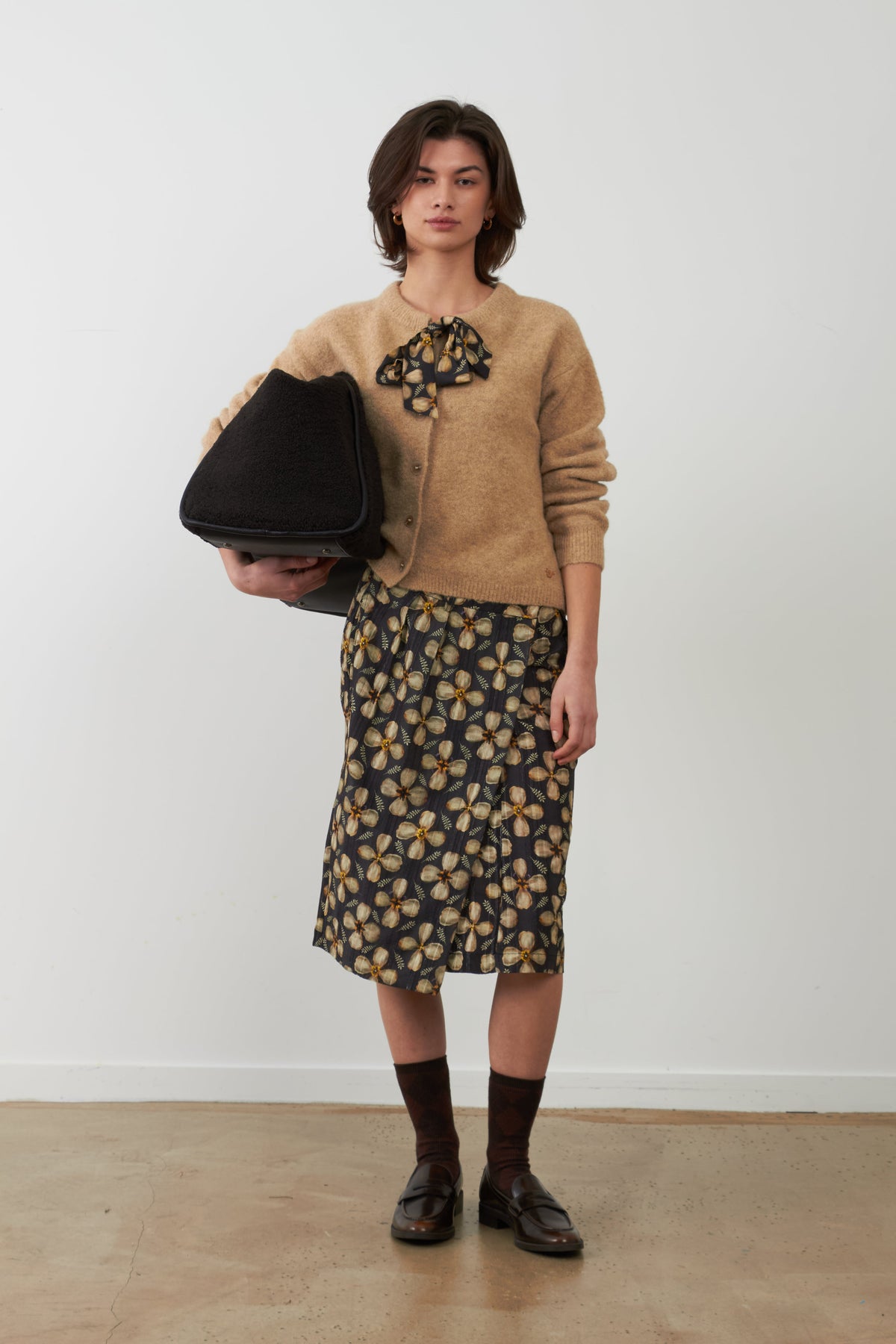Falda midi Orfeo Paris Tifanny estampado botánico