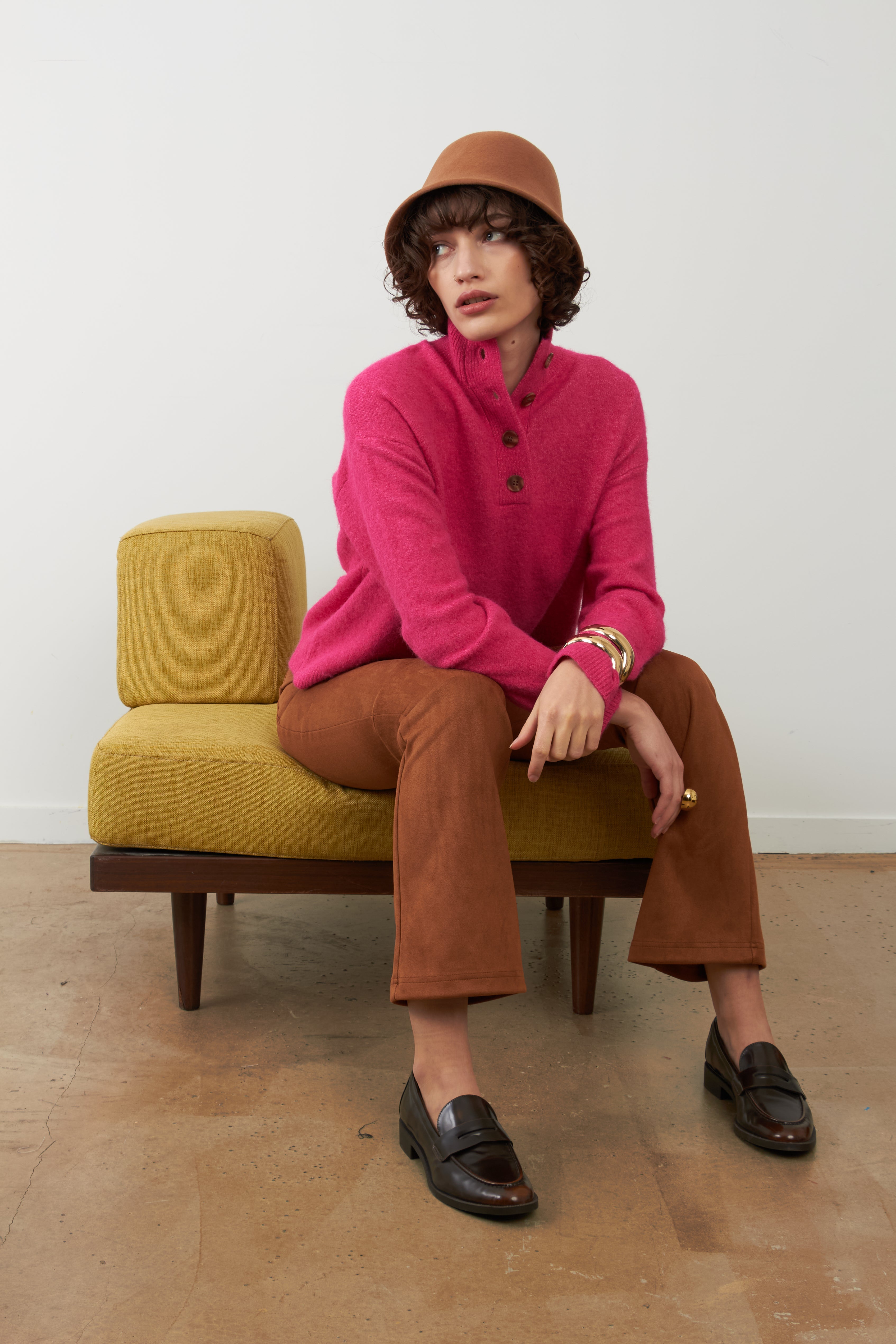 Pantalón Orfeo Paris Vickie bootcut camel