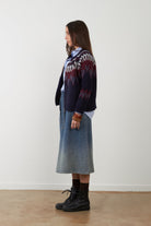 Jersey jacquard Orfeo Paris Alistair marino y burdeos