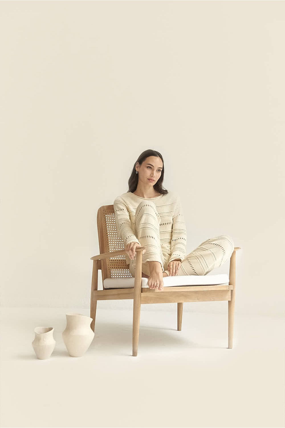 Jersey mus&bombon mosa crudo en punto calado