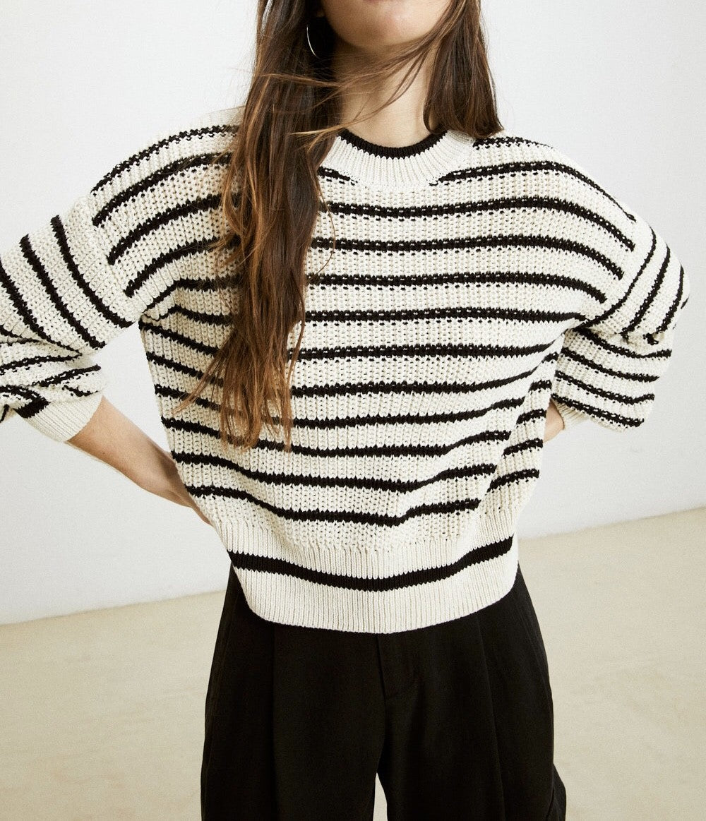 Jersey eseoese nautic de rayas punto acanalado