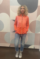 Chaqueta dichi modelo akina en color coral fruncida en la cintura